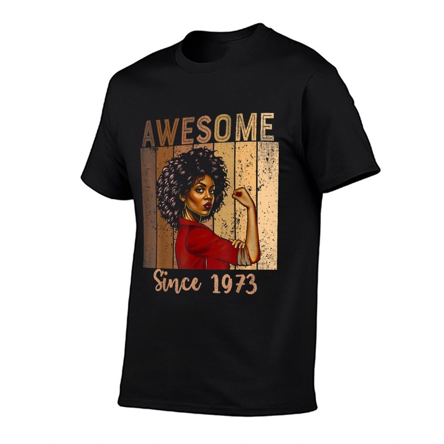 Black Strong Women Melanin African American 50th Birthday  Rolled Sleeves T-Shirt