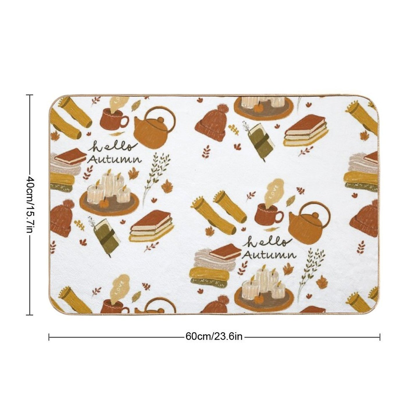 Autumn Cozy Vibes Stain-Proof Bath Mat