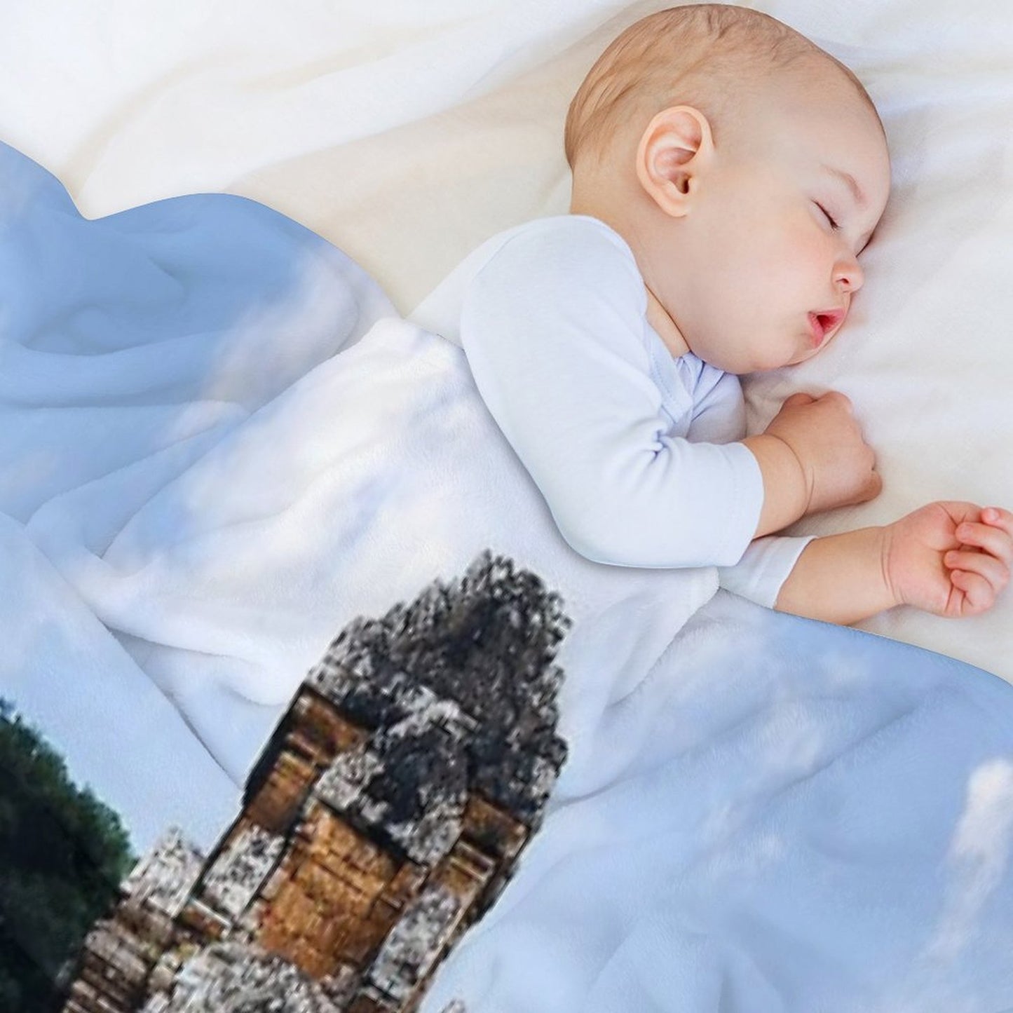 Cambodia Ankor Wat Temple, Single Suor Prat Tower Versatility Throw Blanket