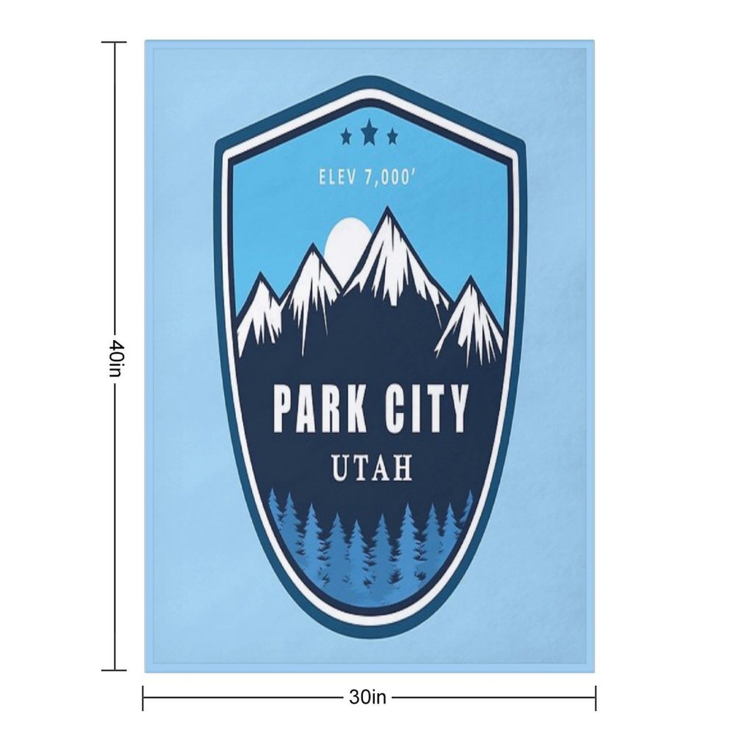 Park City, Utah Plush Throw Blanket