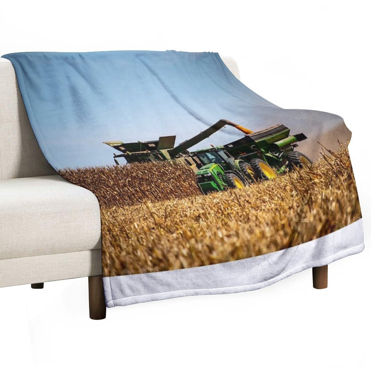 Corn Harvest Anti-pilling Throw Blanket