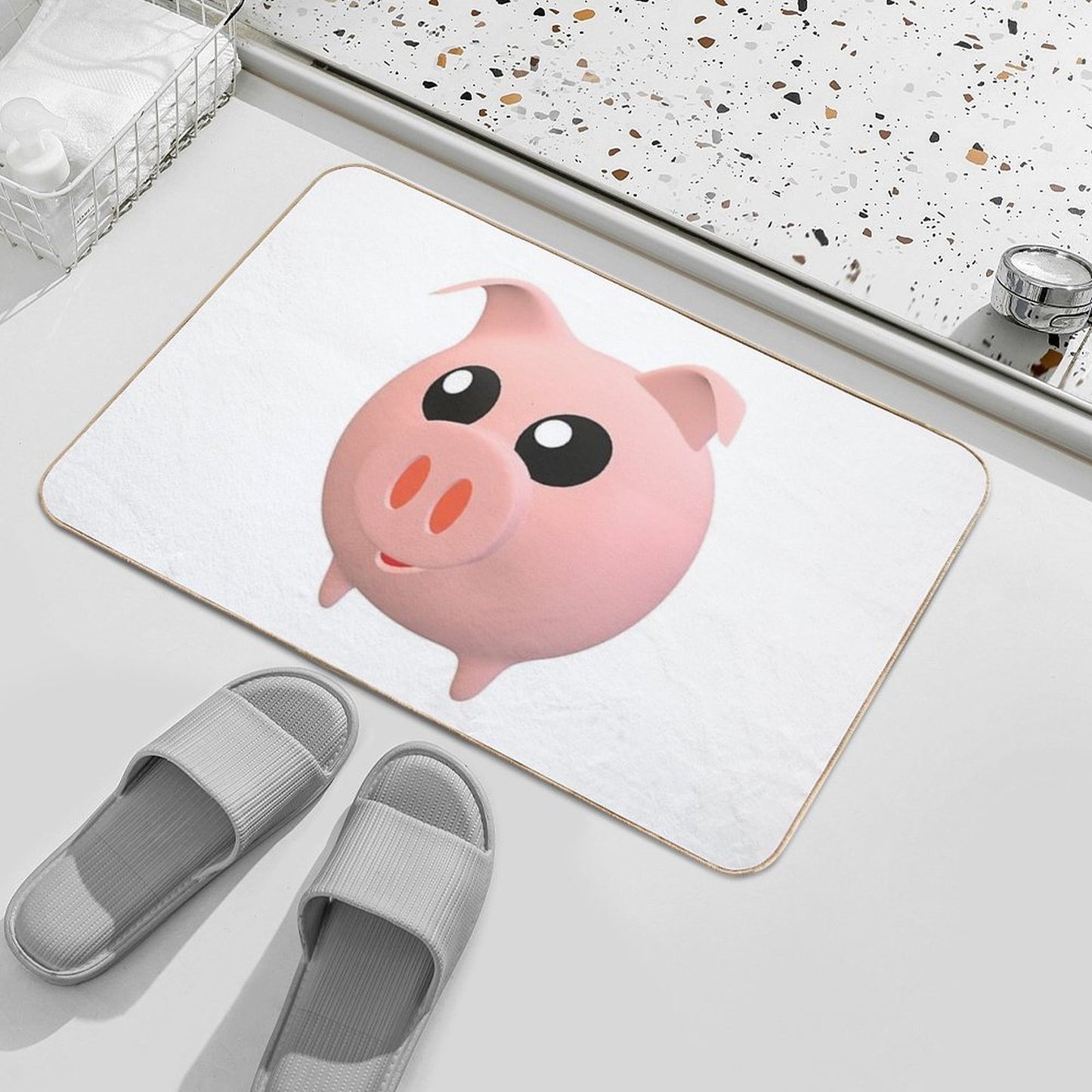 Pink Piglet Anti-Trip Bath Mat