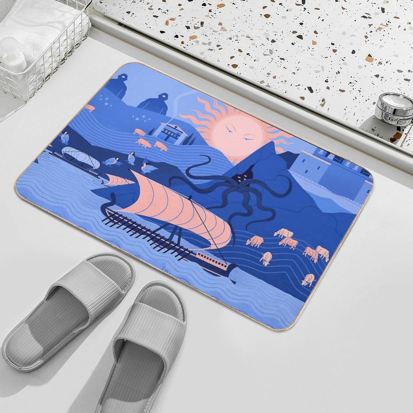 The Odyssey Easy To Clean Bath Mat