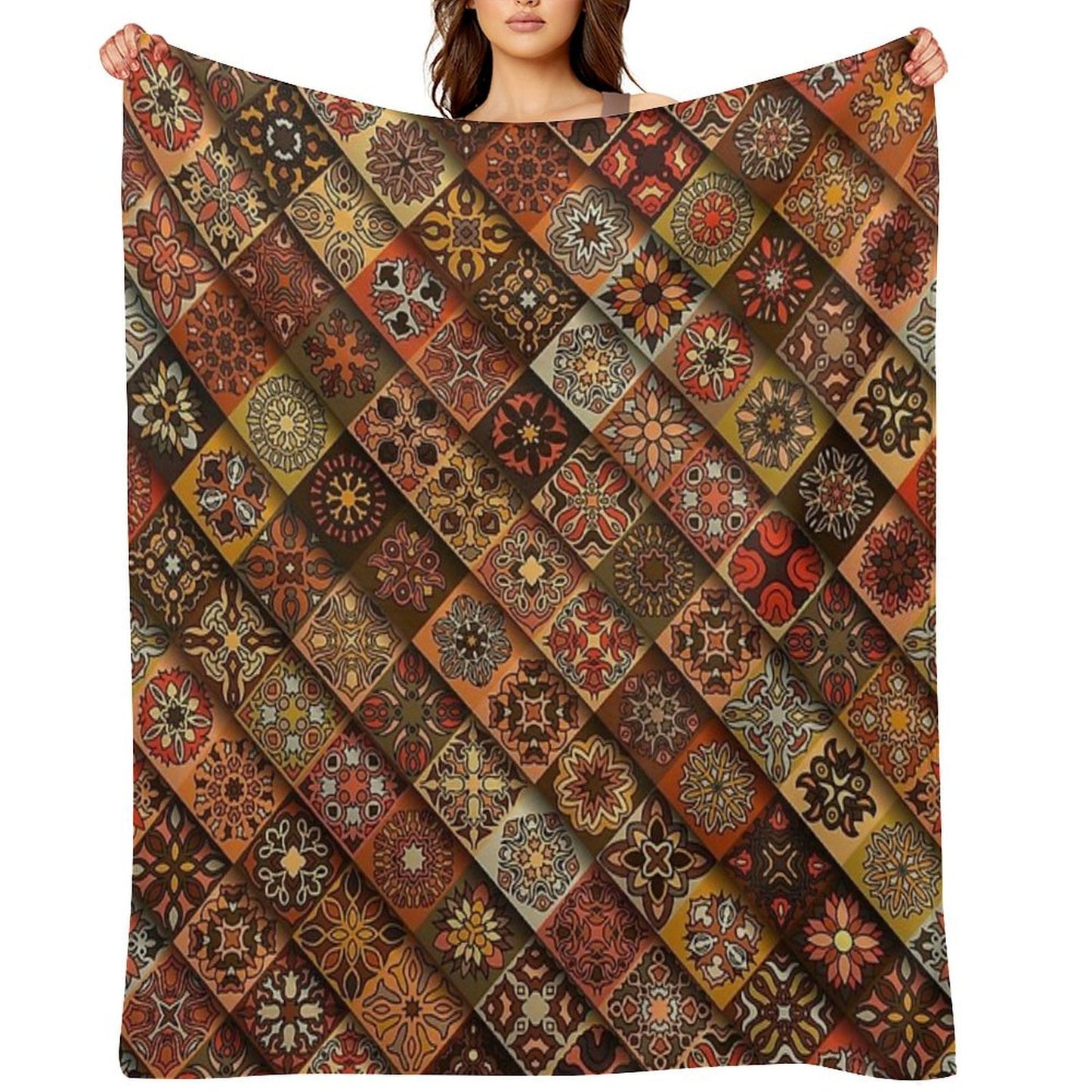 Boho Aesthetic #11 Bohemian Pattern Illustration Premium Design Comfort Throw Blanket