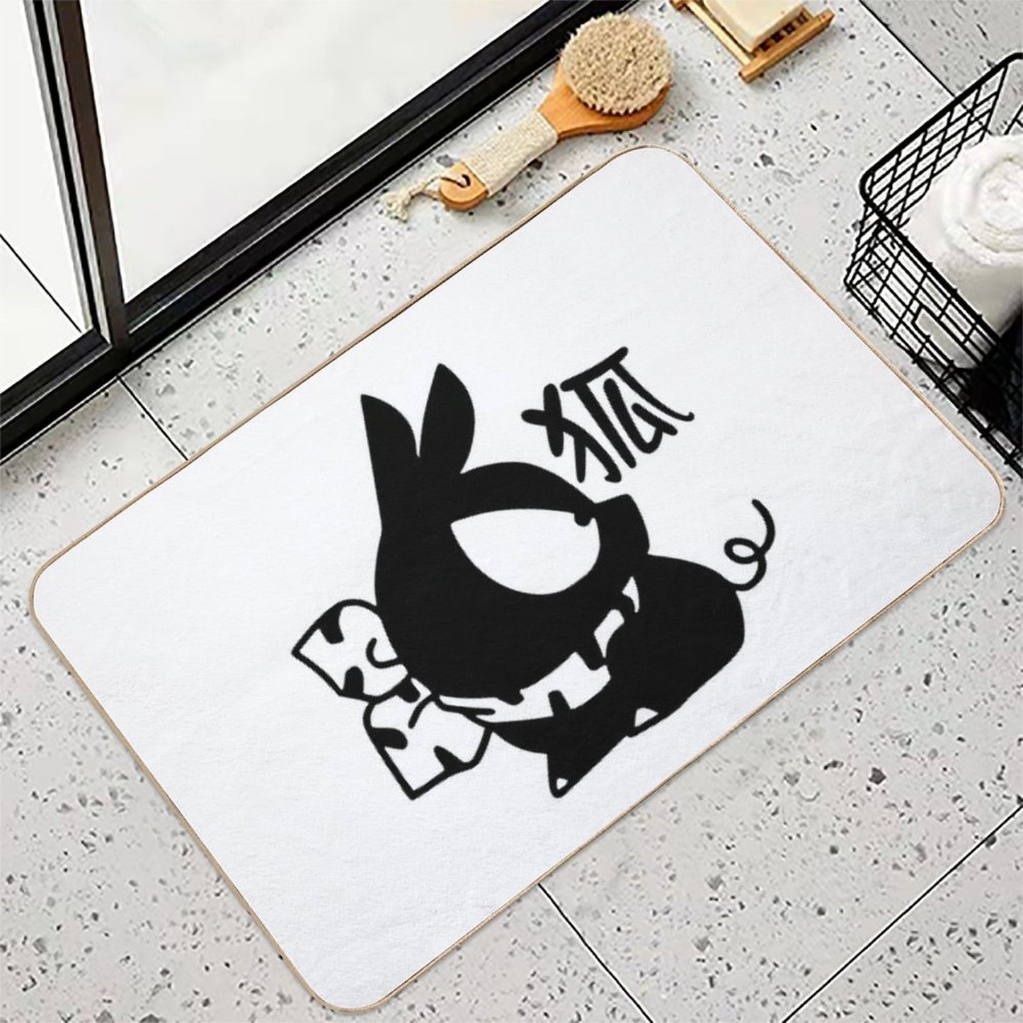 P-chan Pig Kanji Ranma 12 Versatile Bath Mat