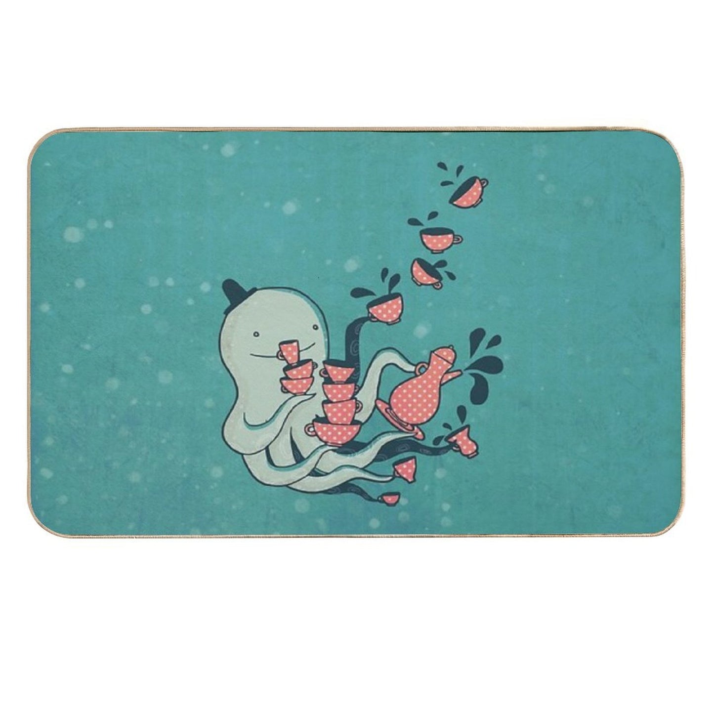Tea And Tentacles Odorless Bath Mat