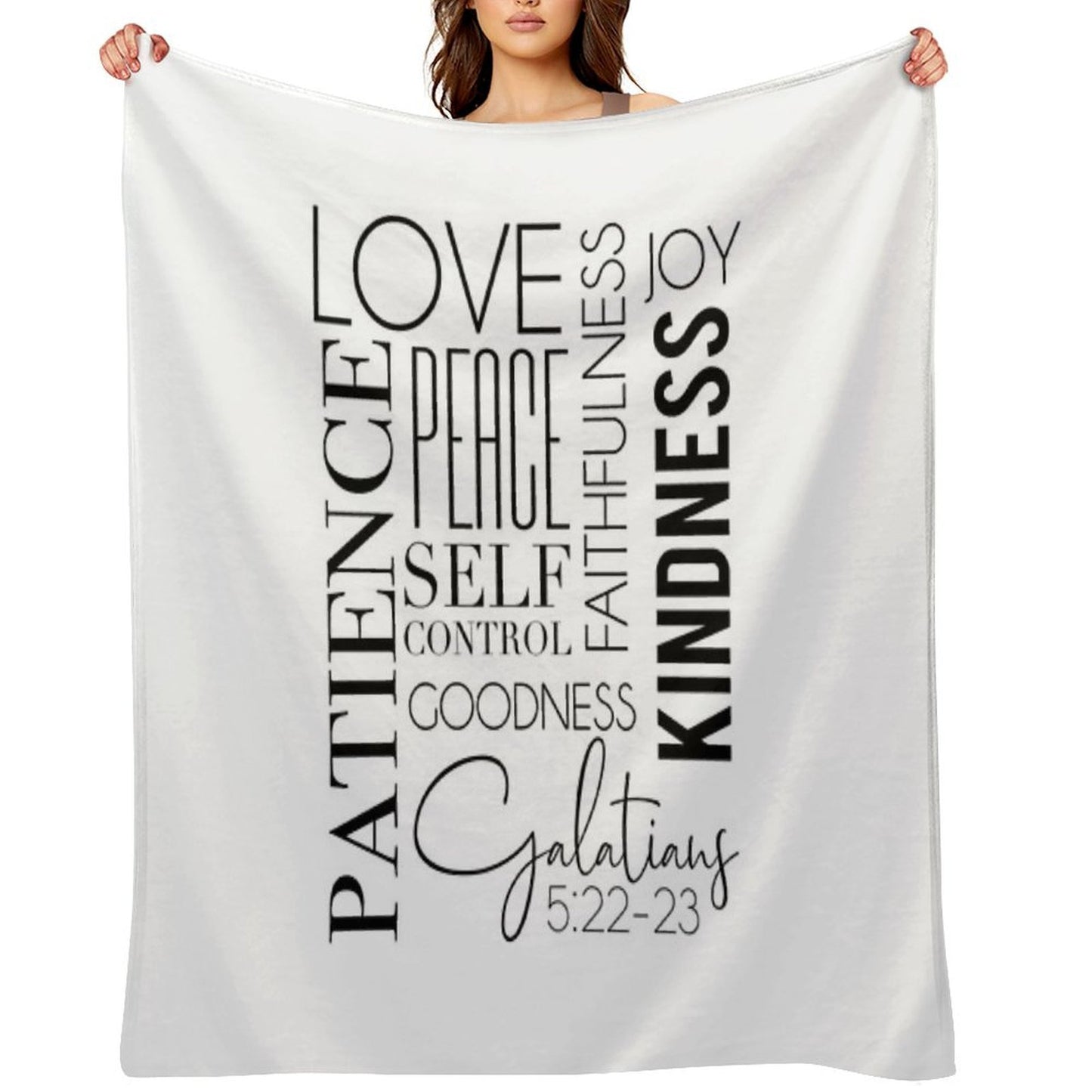 Fruits of The Spirit - Galatians 522-23 Eco-conscious Throw Blanket