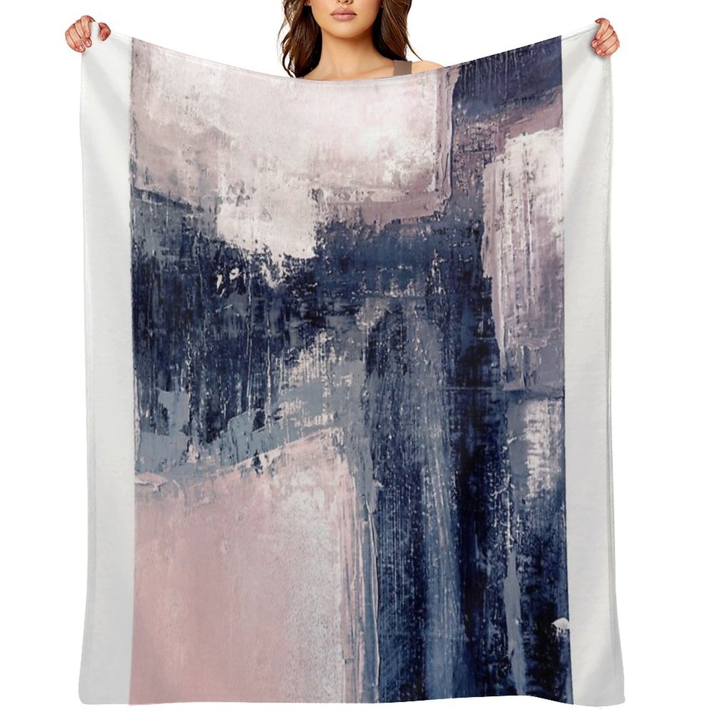 Pink And Navy 1 Durable Throw Blanket
