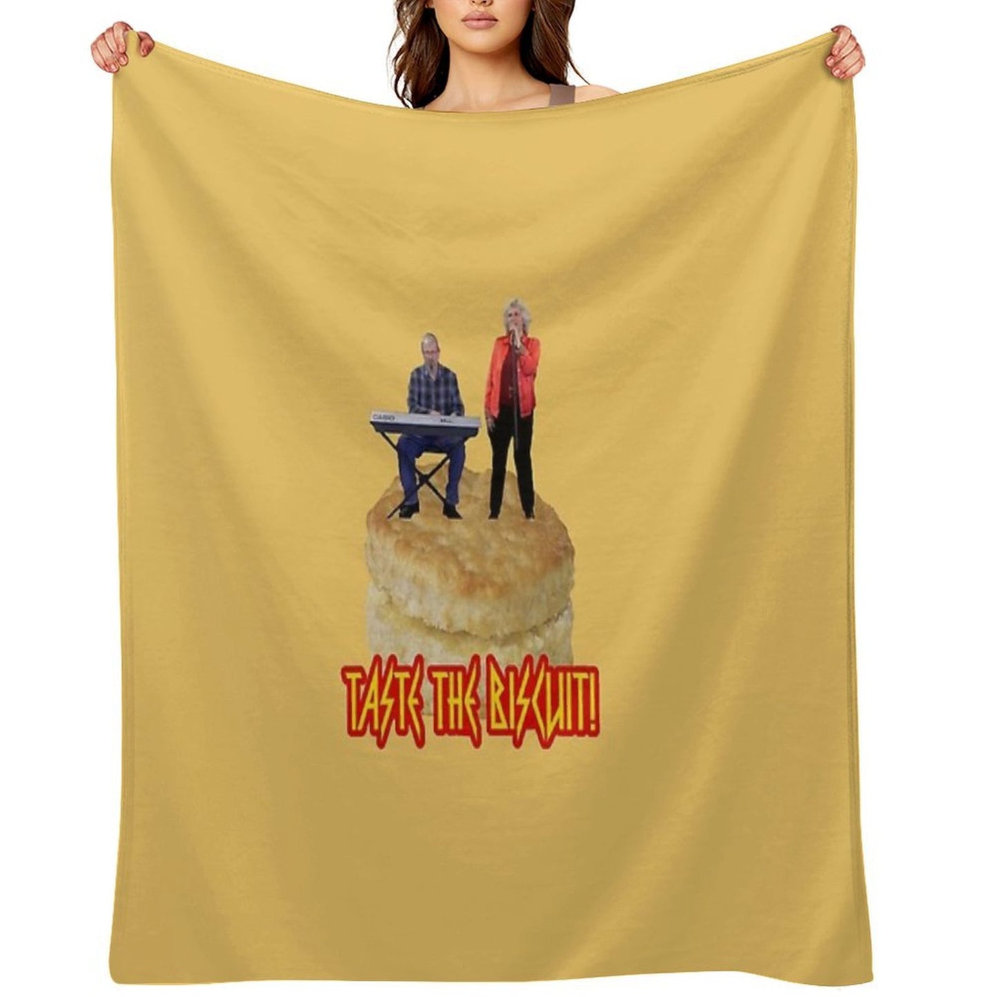 Toasters N Moose Taste The Biscuit Easy Care Throw Blanket
