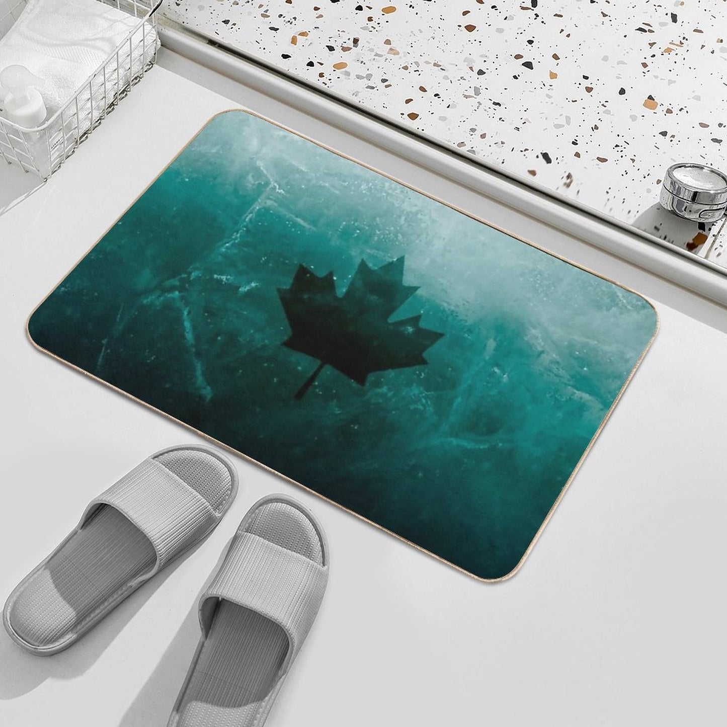 Black Ice Extra Wide Dirt-Trapping Bath Mat