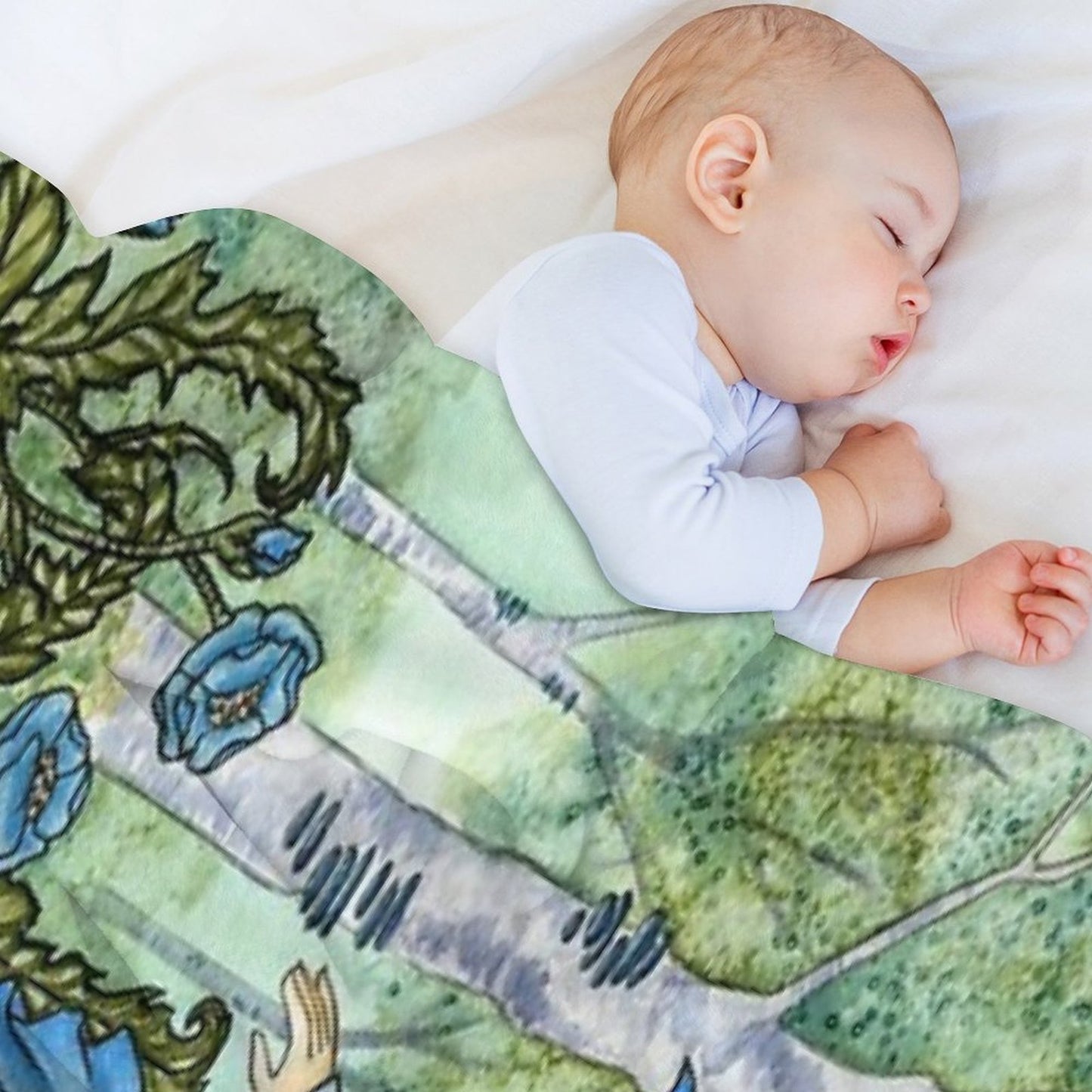 The Blue Wood Anti-pilling Throw Blanket