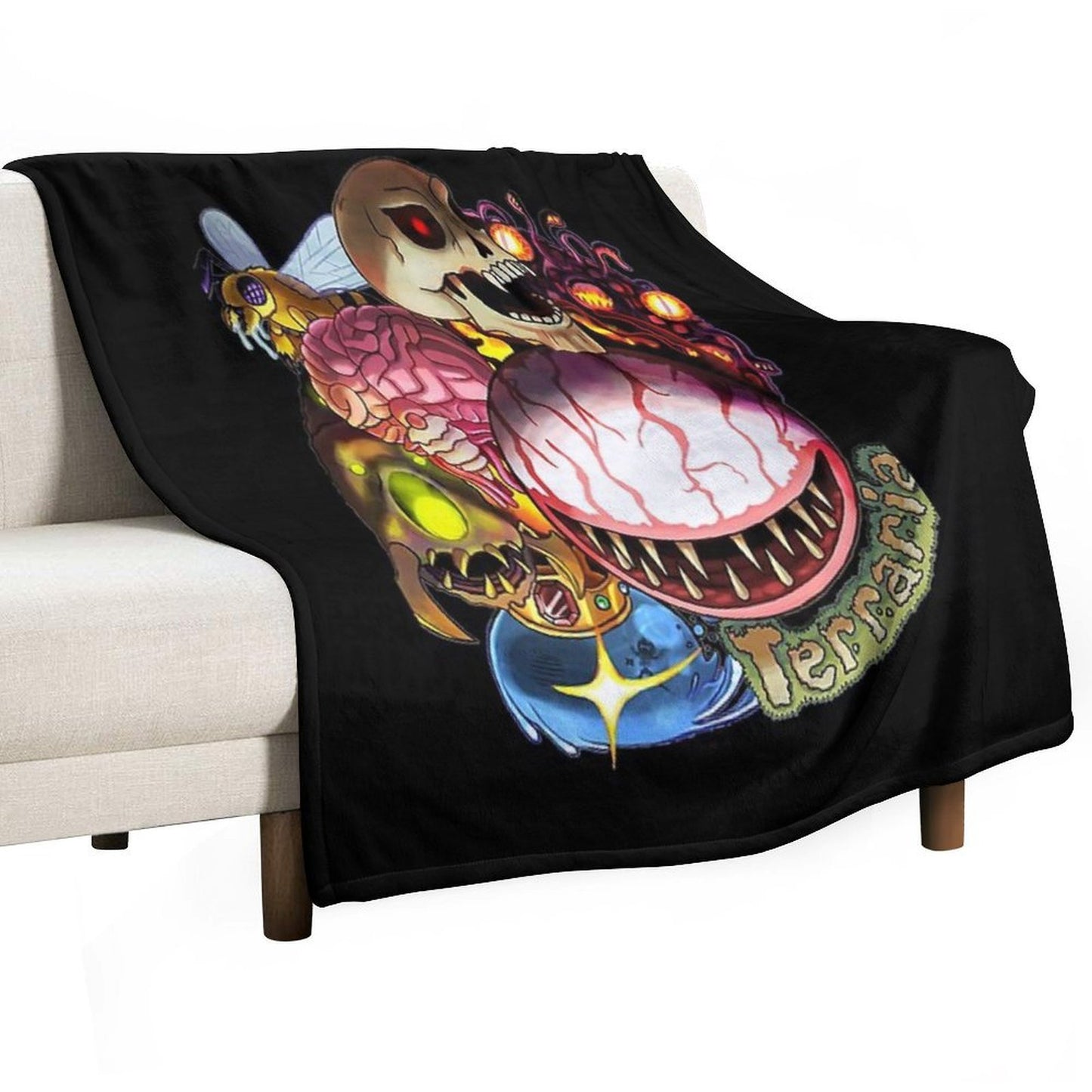 Gifts For Men Terraria Game Boss For Fans Rush Halloween Wrinkle-free Throw Blanket