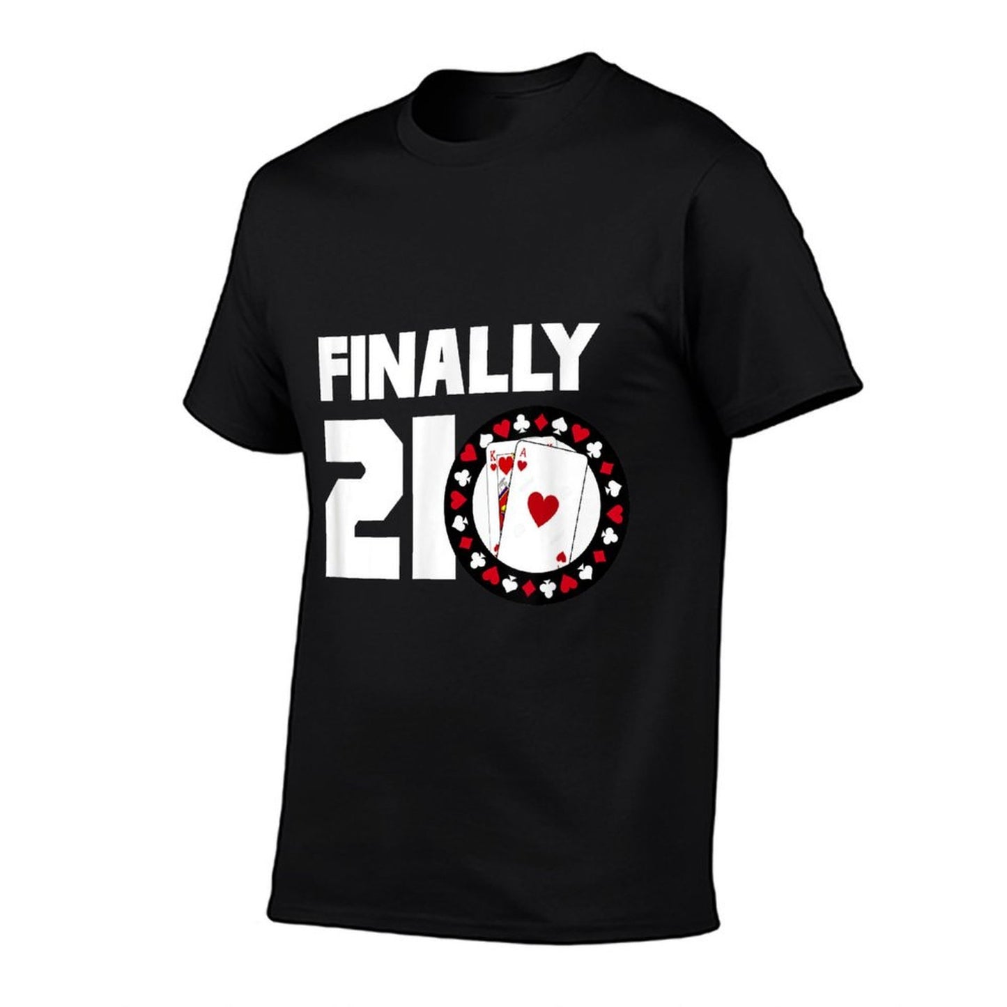 21 Years Old - 21st Birthday Poker Vintage-inspired T-Shirt