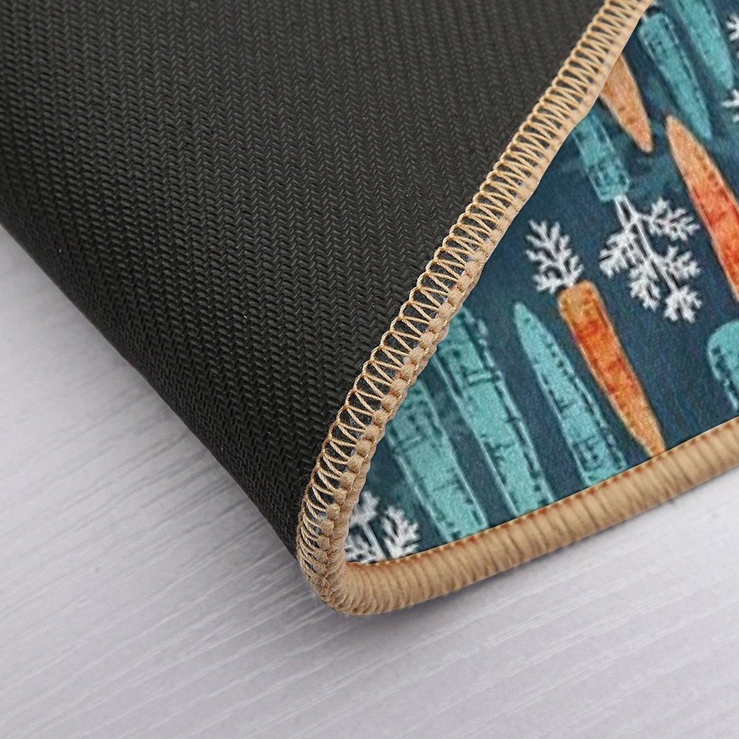 Watercolor Carrot Repeat Easy Maintenance Bath Mat