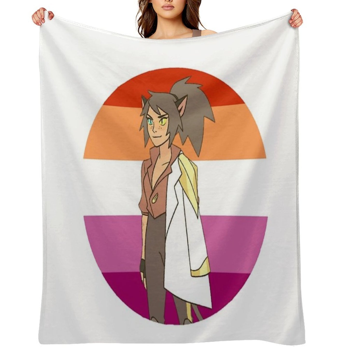 Future Catra She-Ra Lesbian Flag SPOP Velvety-soft Throw Blanket