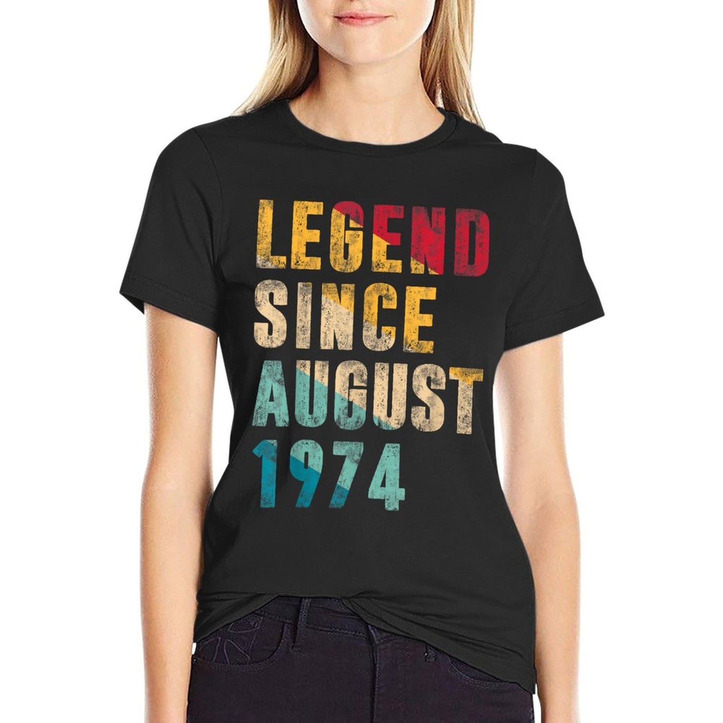 50 Years Old Gifts Legend Since August 1974 50th Birthday Soft T-Shirt