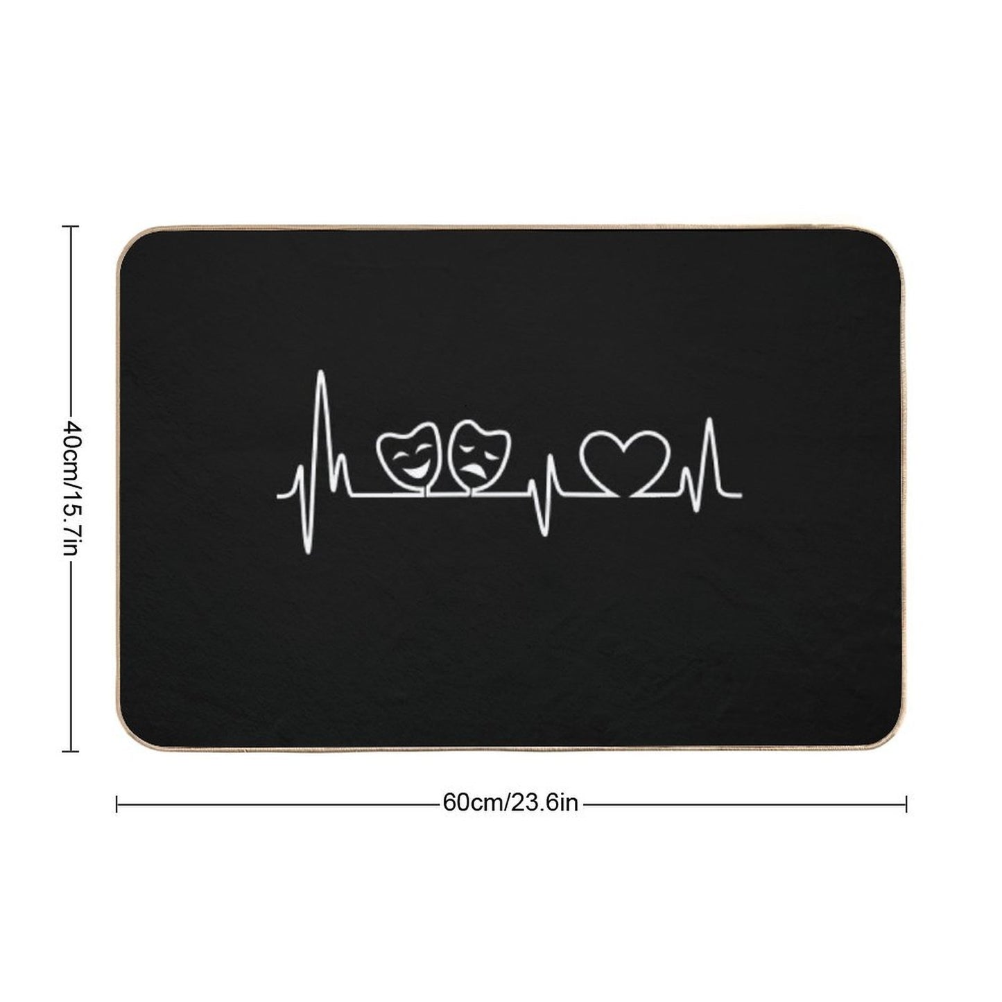 Theatre In Heartbeat Rapid-Drying Bath Mat