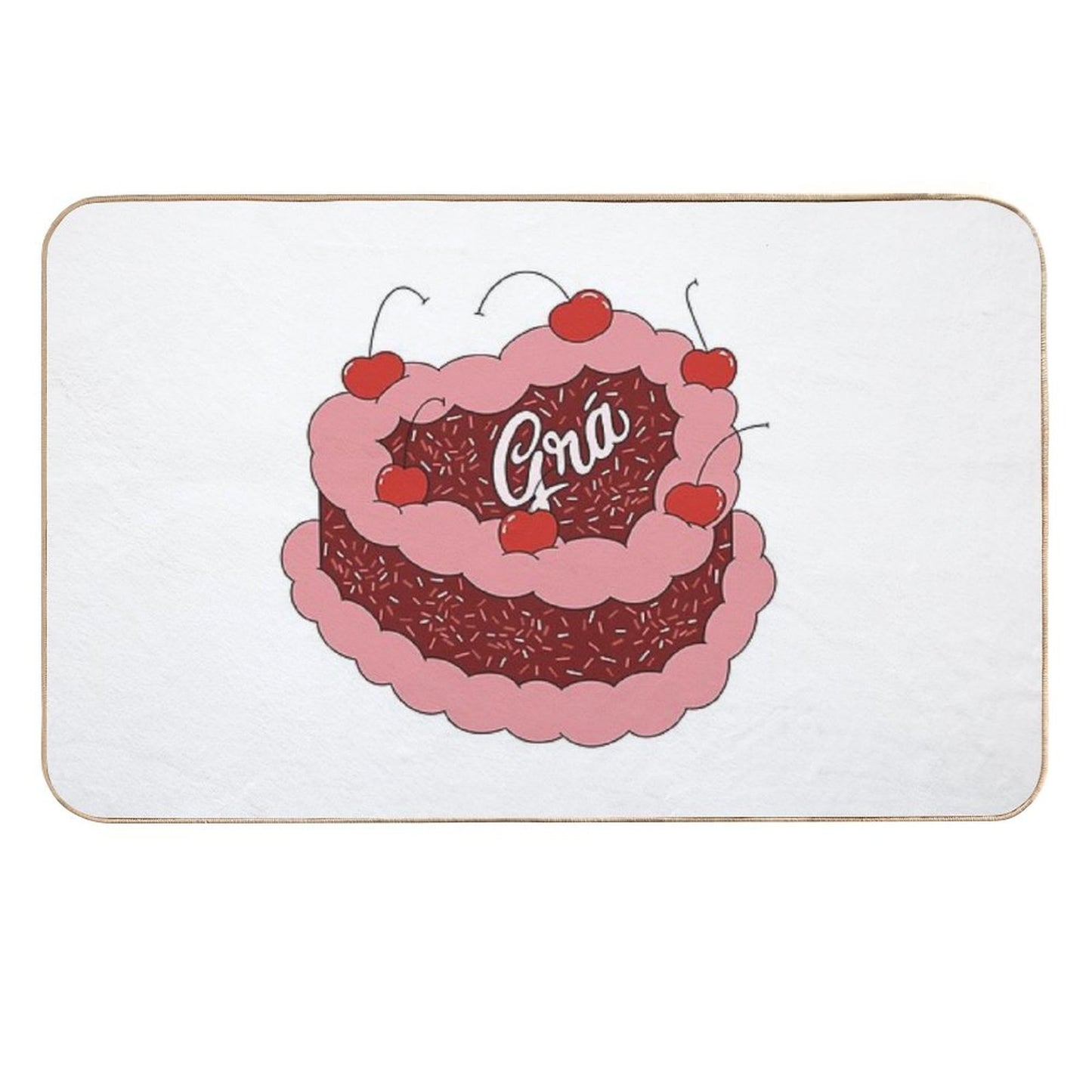 Gra Cake Repositionable Bath Mat