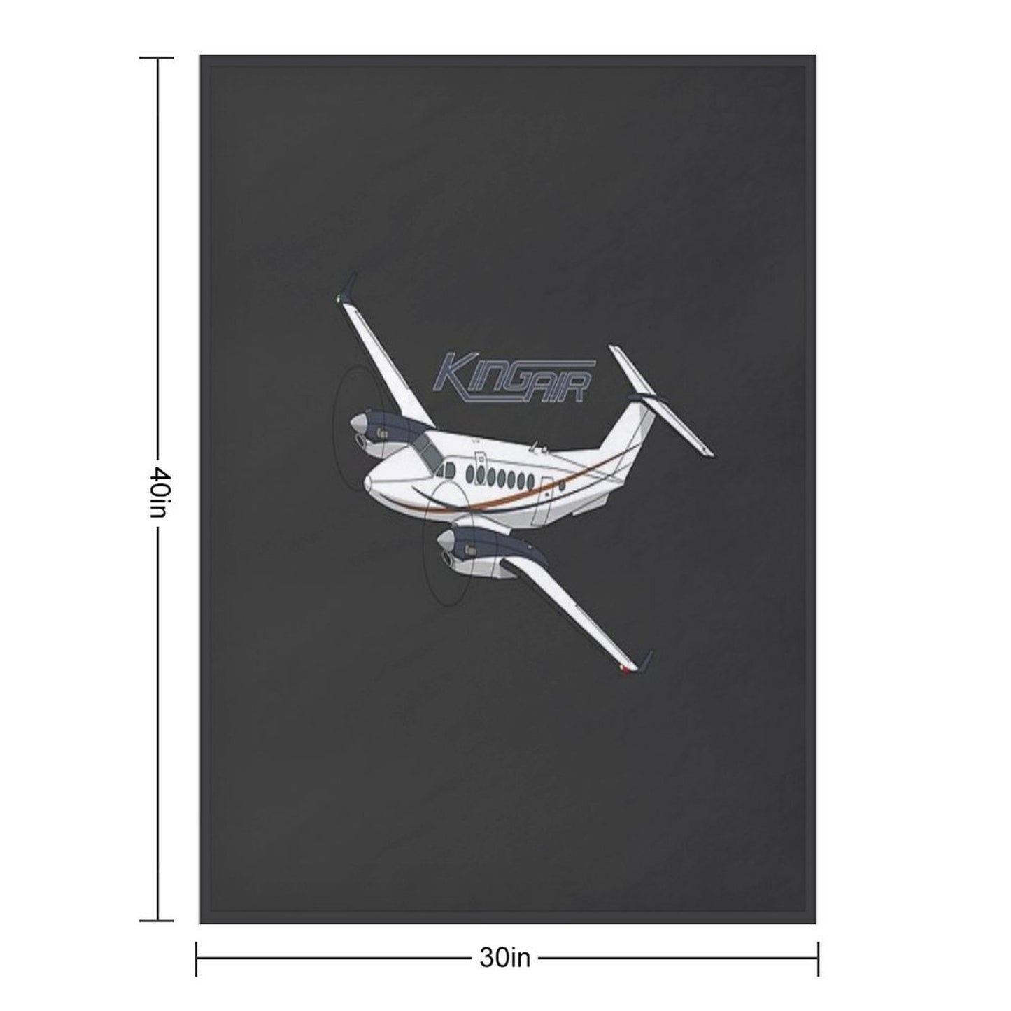 King Air 350 Easy Care Throw Blanket