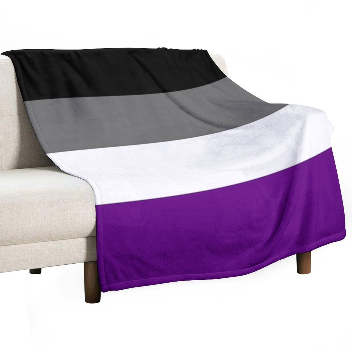 Seamless Repeating Asexual Pride Flag Pattern Eco-conscious Throw Blanket