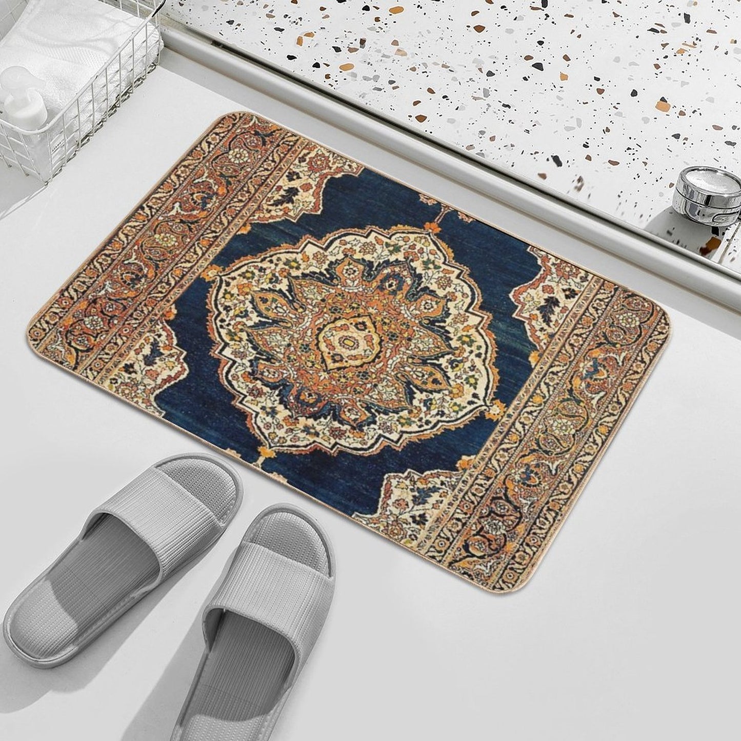 Tabriz Azerbaijan Northwest Persian Rug Print Durable Bath Mat