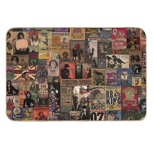 Rock N' Roll Stories II  Fade-Resistant Bath Mat