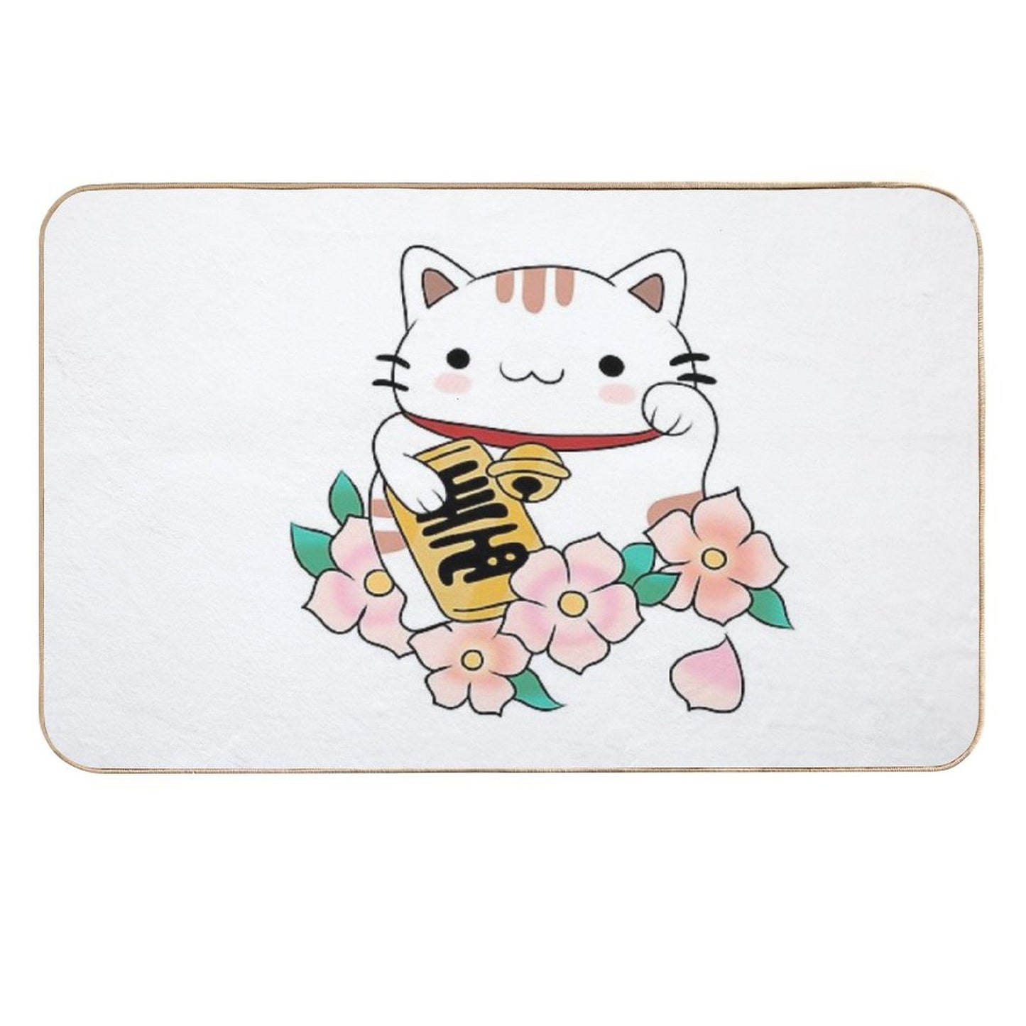 Lucky Cat Easy Maintenance Bath Mat