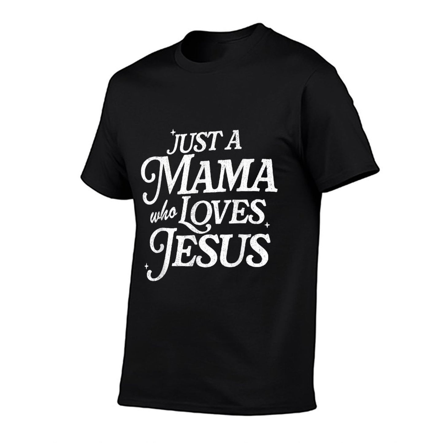 Retro Just A Mama Who Loves Jesus Christian Mothers Day Soft T-Shirt