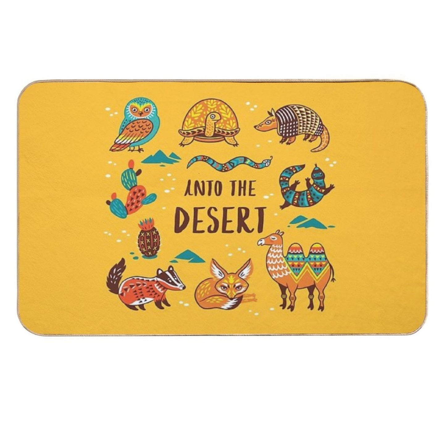 Desert Animals Fade-Resistant Bath Mat