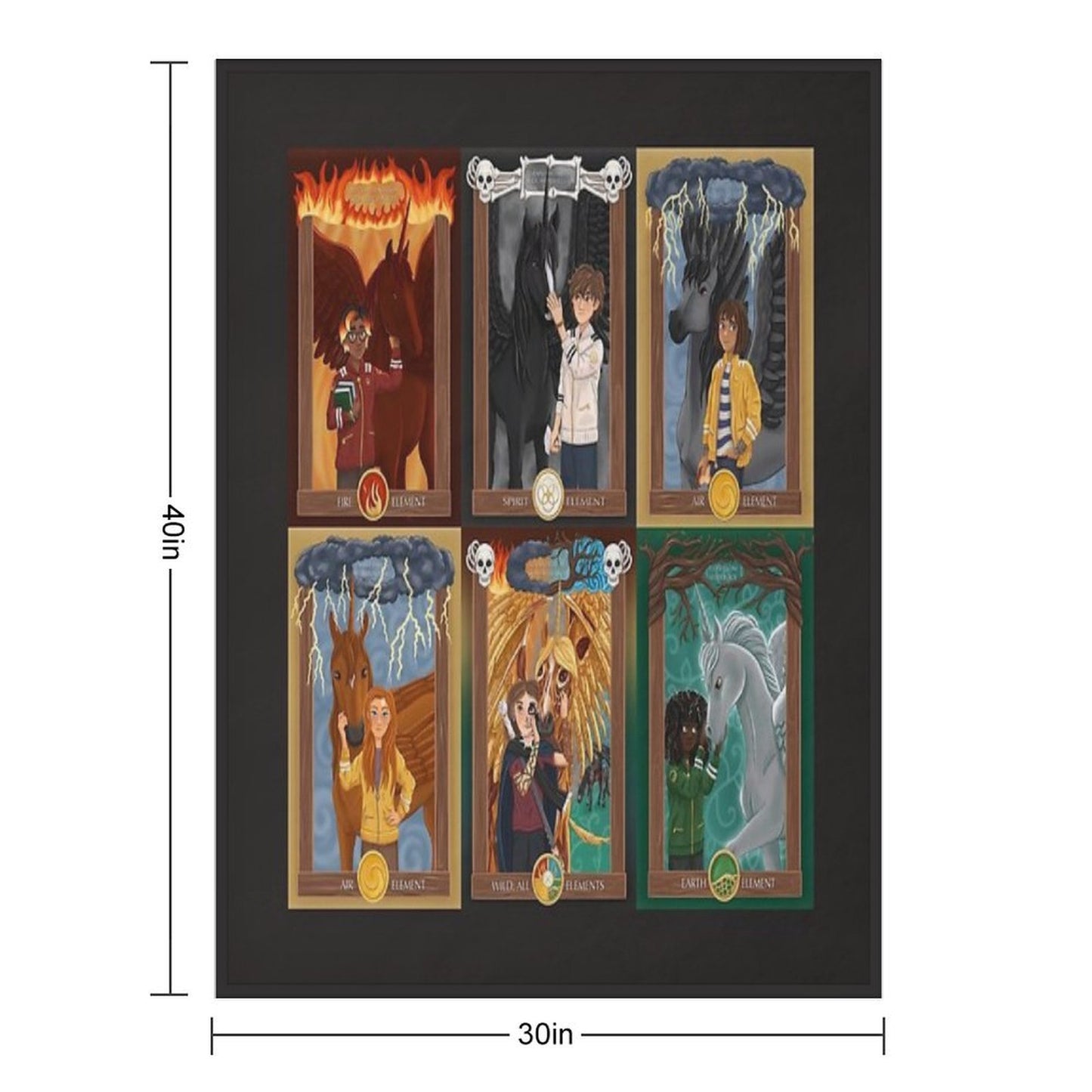 Skandar Character Portraits Multi-functional Throw Blanket