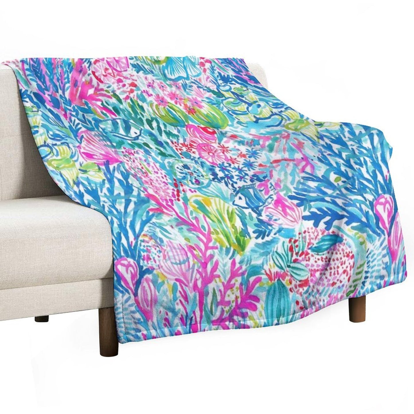 Summer Lily Ocean Holidays Travel-friendly Throw Blanket