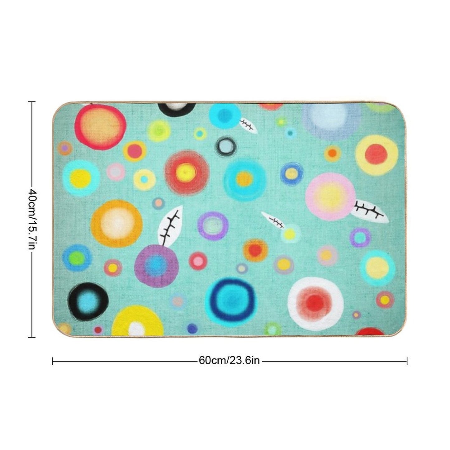 Colorful Happy Circles Eco-Friendly Bath Mat