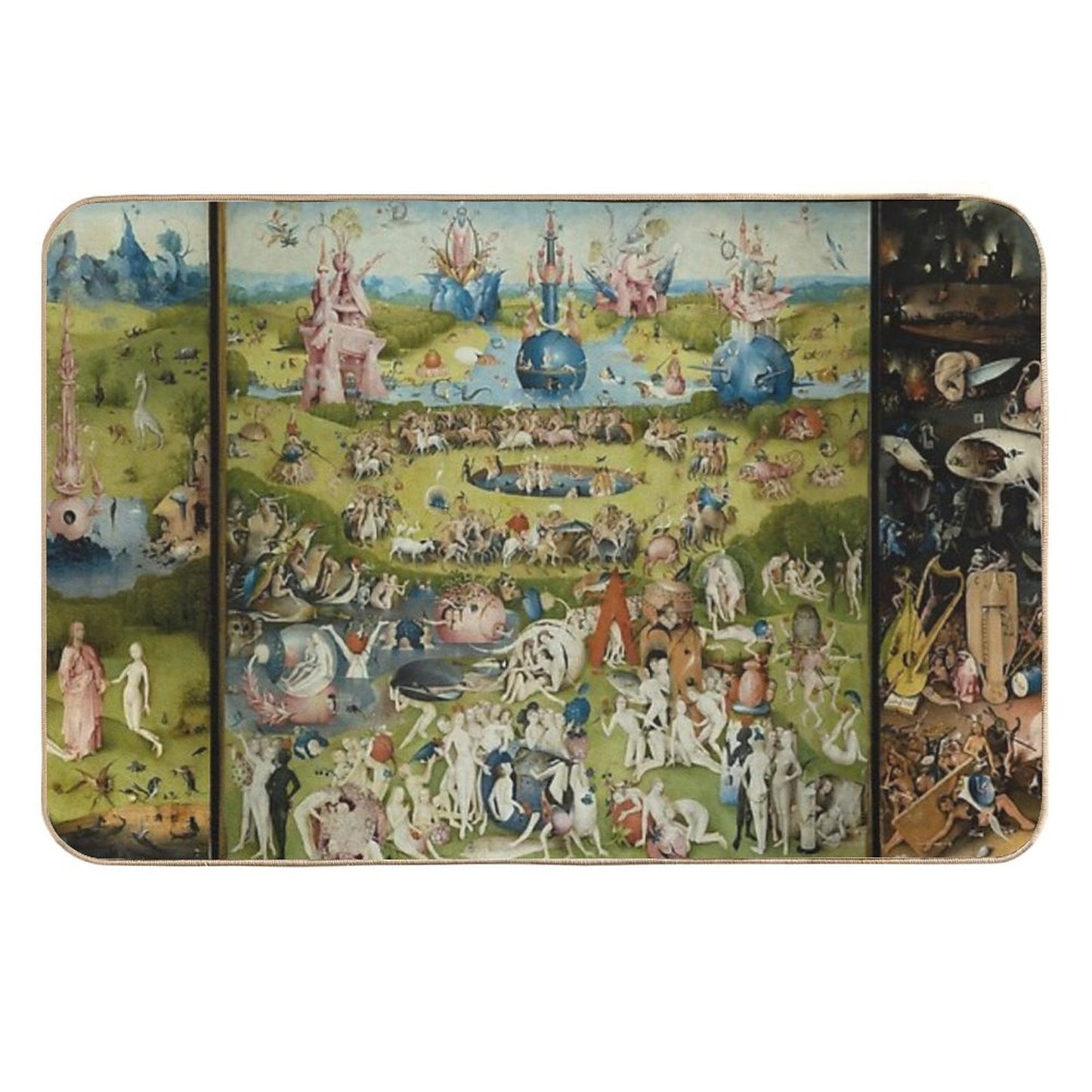 The Garden of Earthly Delights - Hieronymus Bosch Easy Maintenance Bath Mat