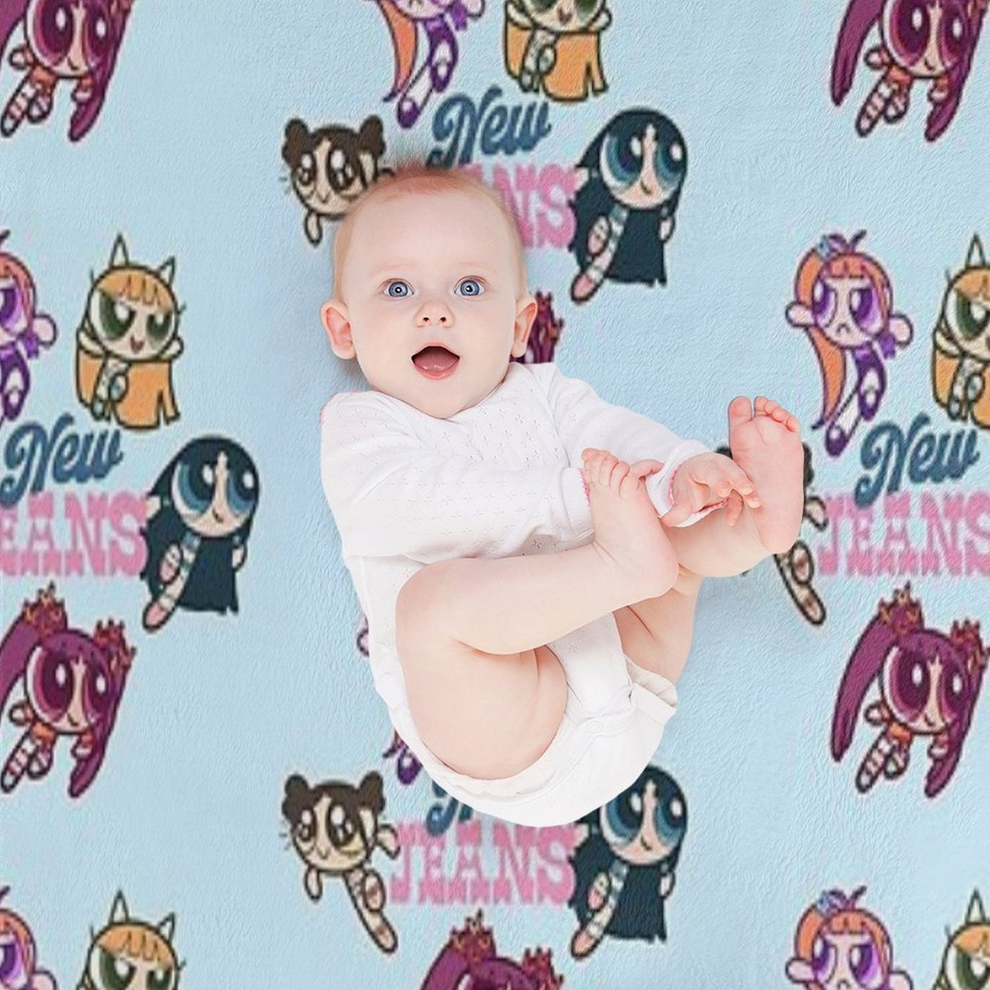 NewJeans Powerpuff Girls Lightweight Throw Blanket