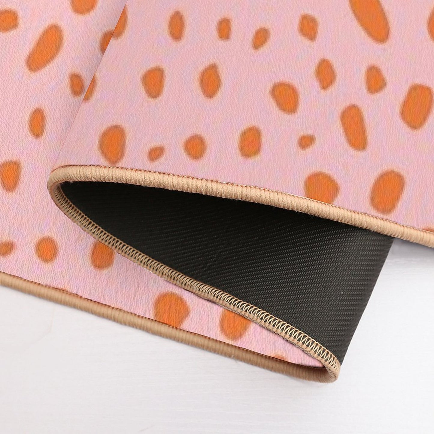 Animal Spots Pink And Orange Long-Lasting Bath Mat