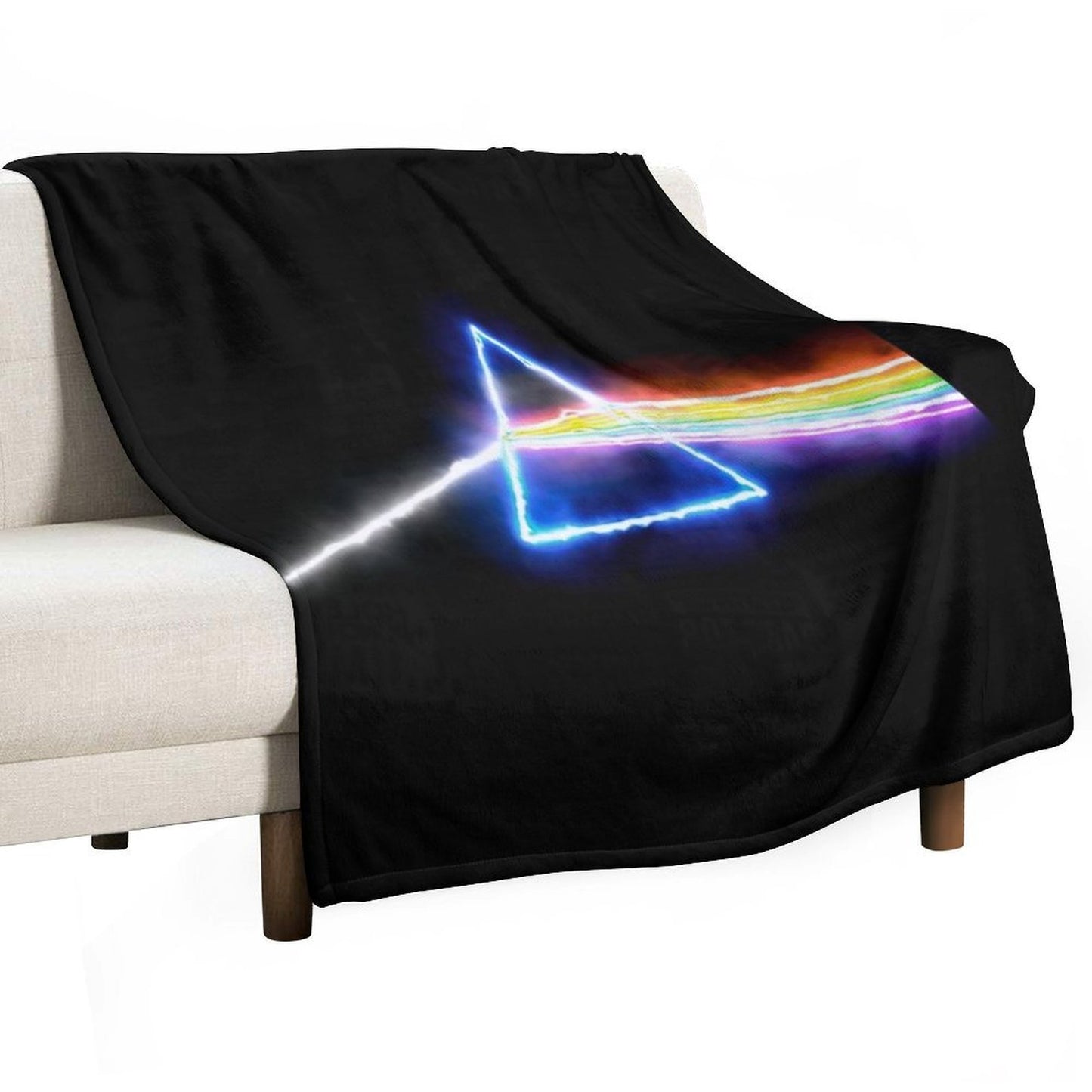 Pink Floyd Dark Side of The Moon Style Prism Rainbow Colors Multi-functional Throw Blanket