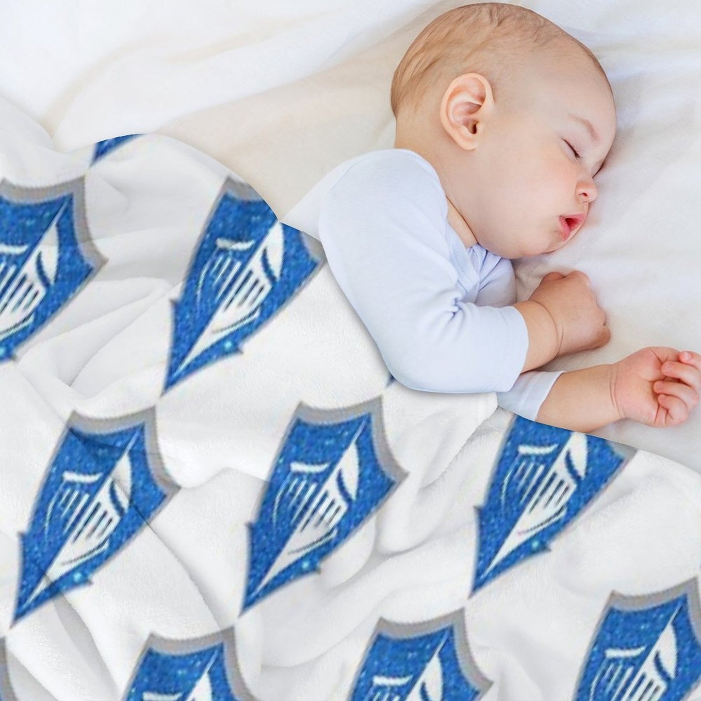Lynn University Sparkle Logo Plush Throw Blanket