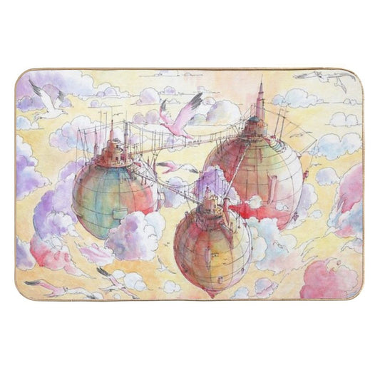 Three Worlds  Dirt-Trapping Bath Mat