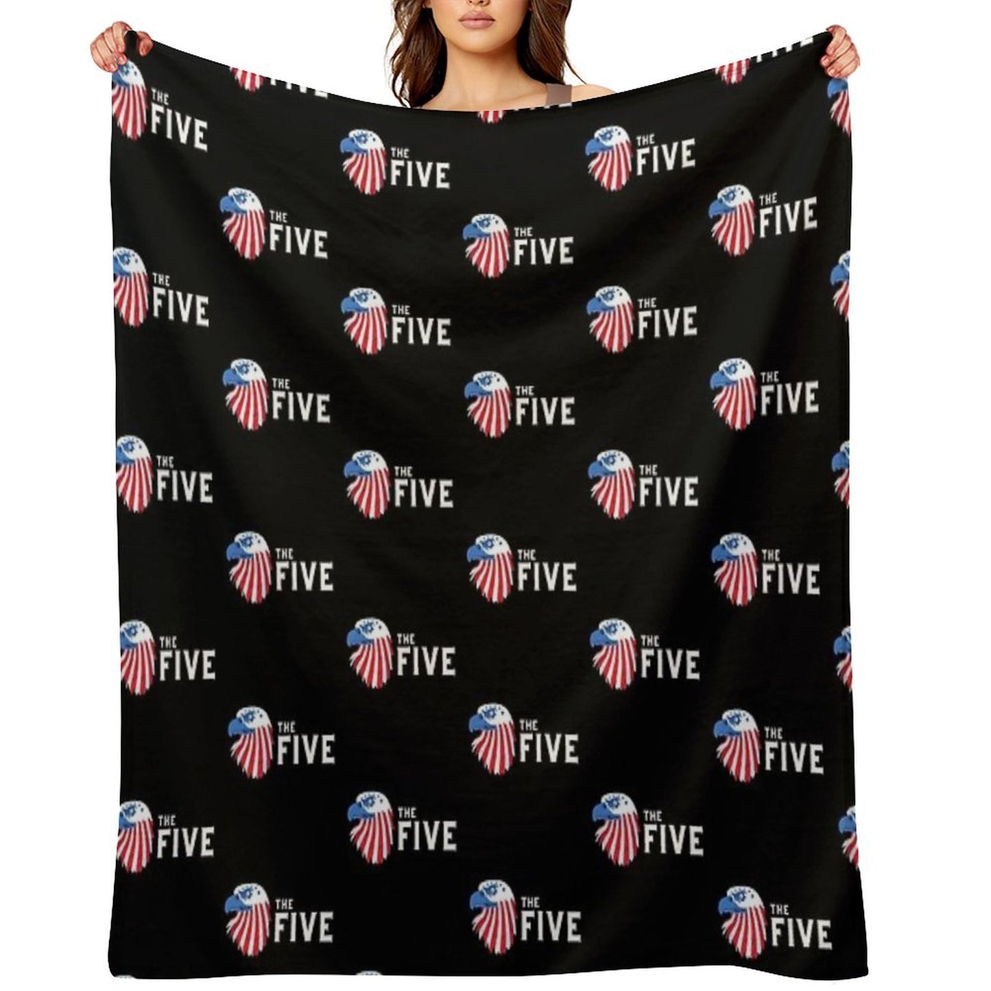 Fox News The Five Eagle Logo Sustainable Throw Blanket