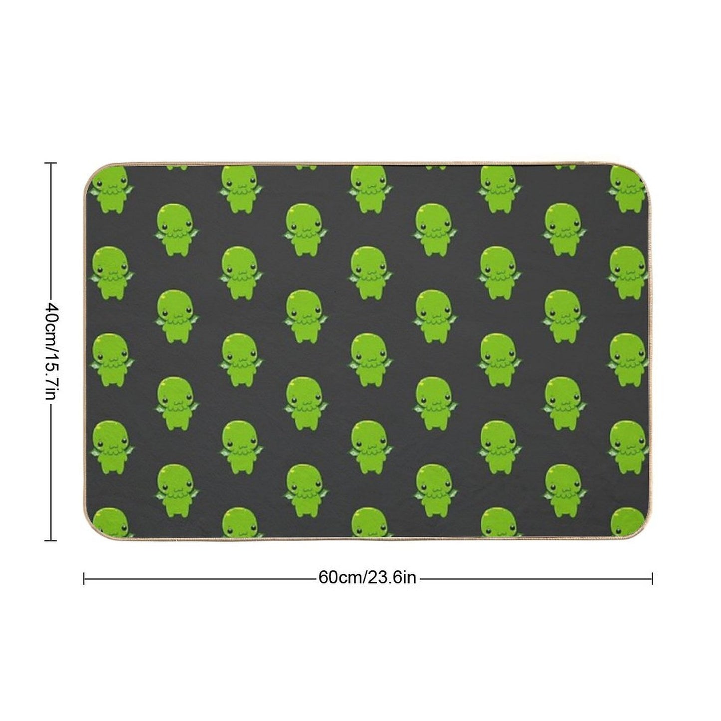 Chibi Cthulhu - The Green Monster Pet-Safe Bath Mat