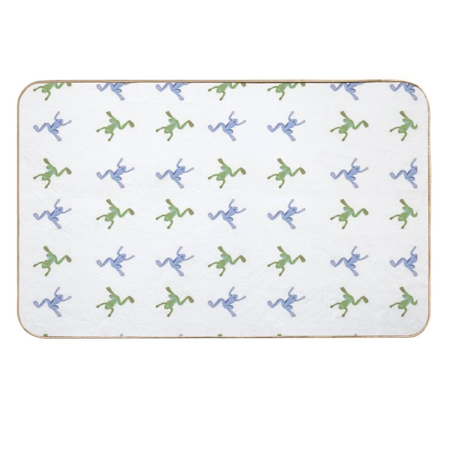 Traditional Frog Vintage Pattern Easy Maintenance Bath Mat