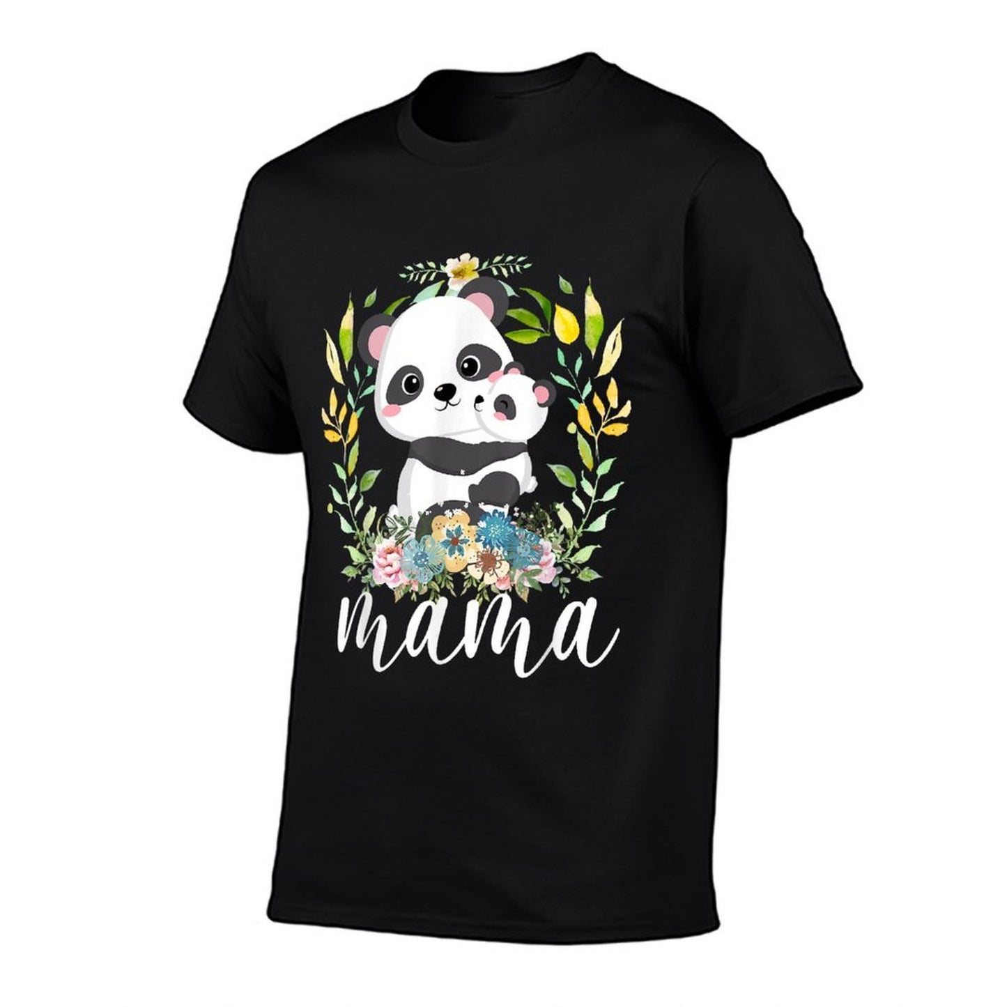 Flowers Mom Cute Baby Panda - Animal Mama Mothers Day Lightweight T-Shirt