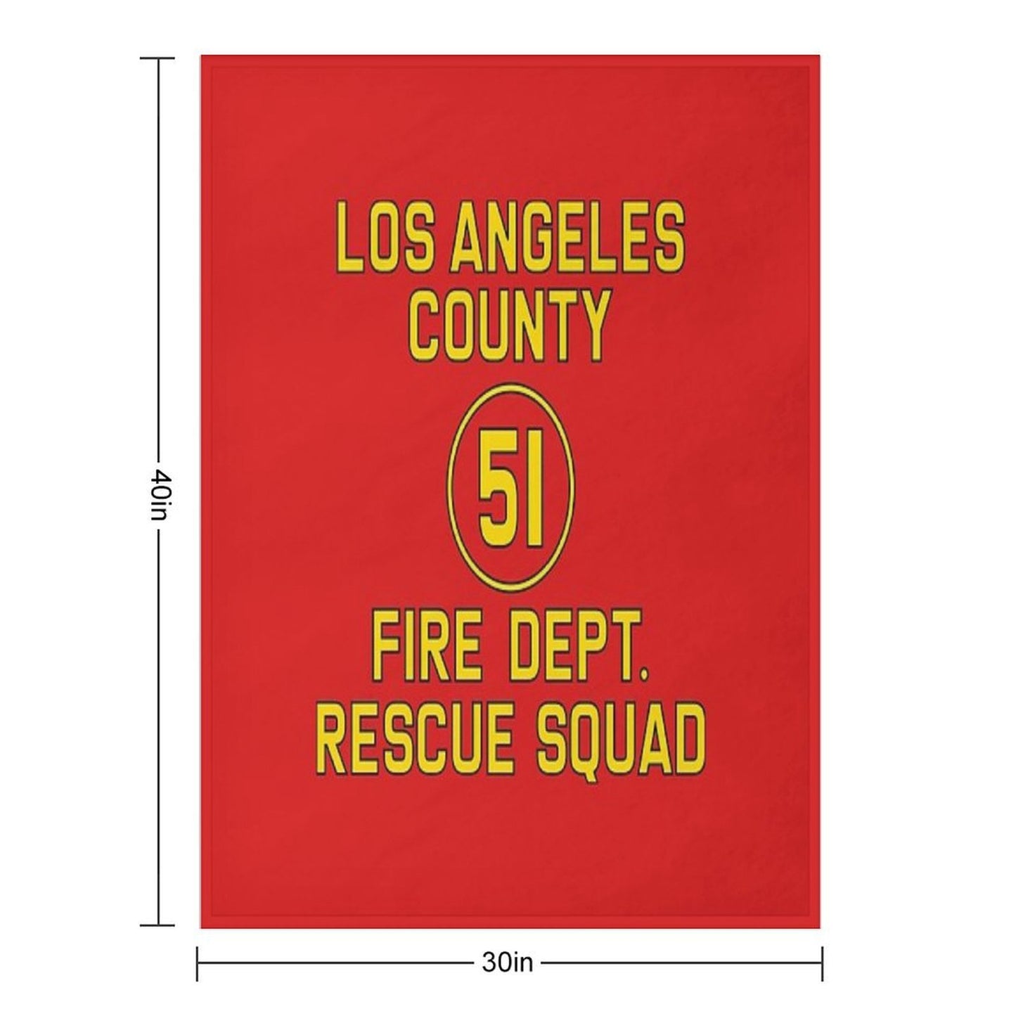 Emergency Squad 51 Side of Truck Reproduction Logo Compact Throw Blanket