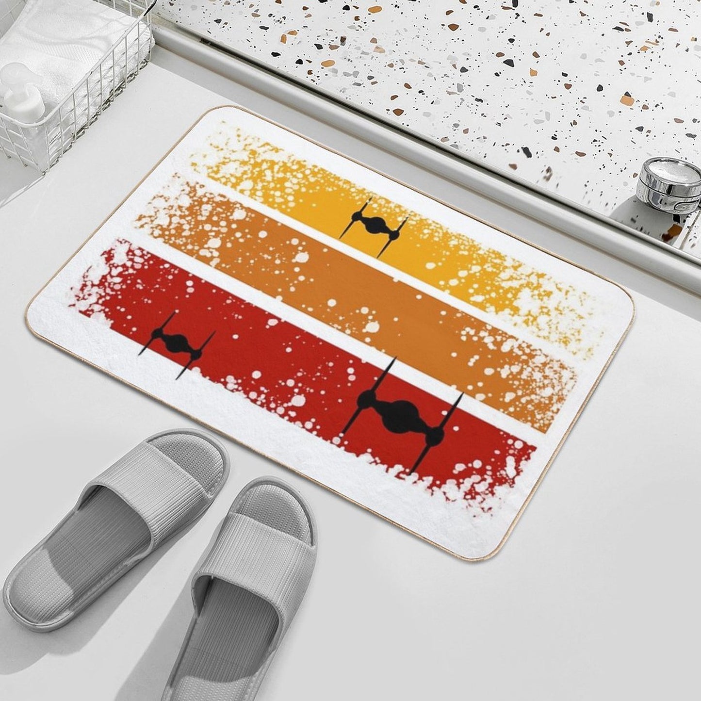 Tie Fighters Attack Durable Bath Mat