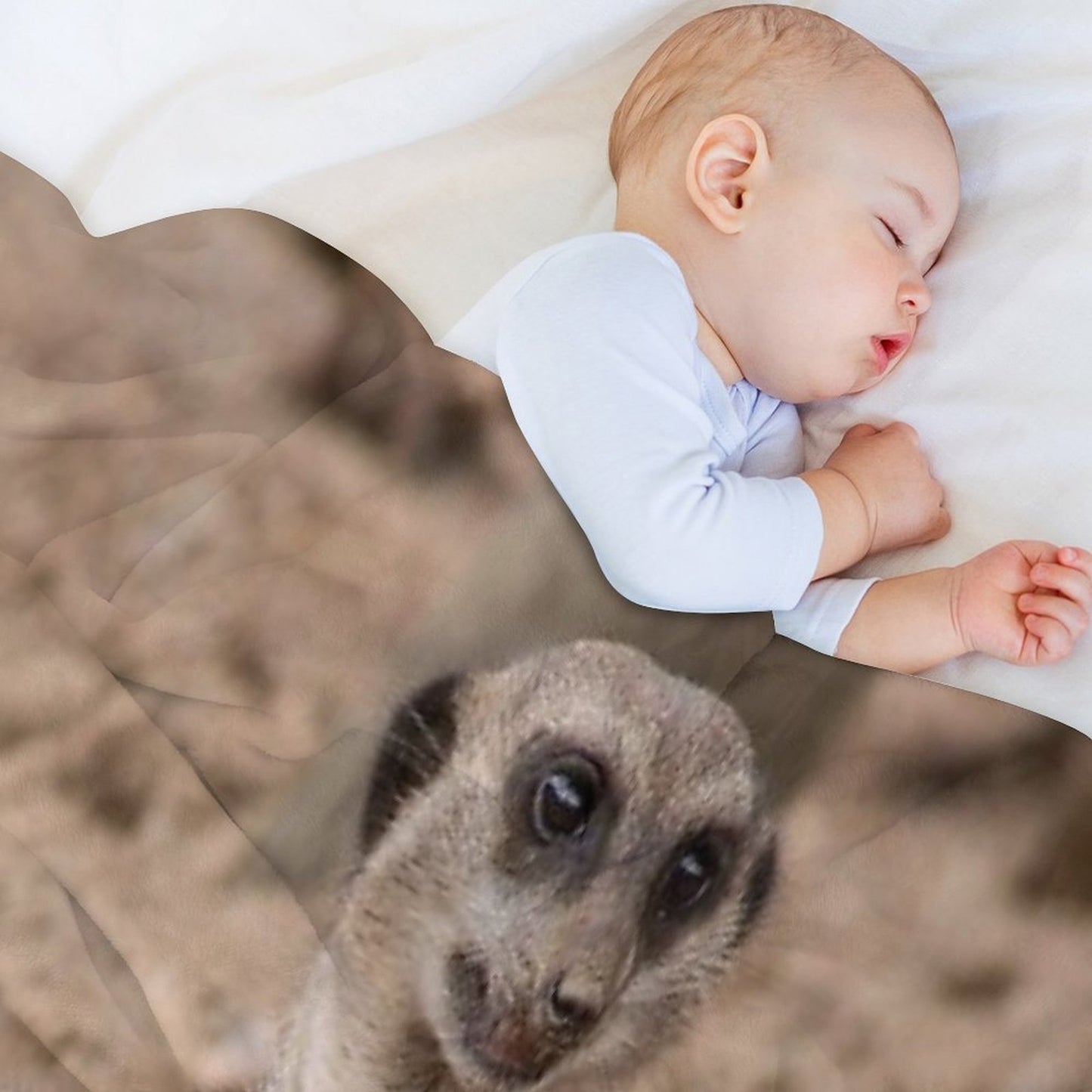 African Animals Male And Female Meerkats Anti-pilling Throw Blanket