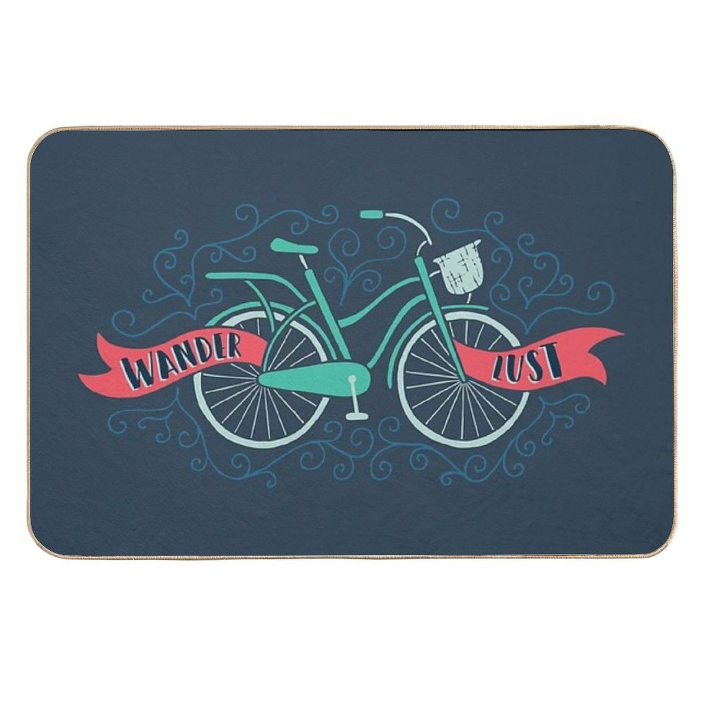 Wanderlust Bicycle Anti-Trip Bath Mat