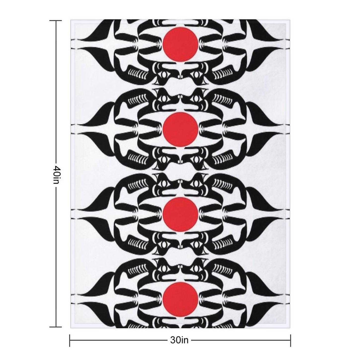 Coast Salish Wolf Shrink-resistant Throw Blanket