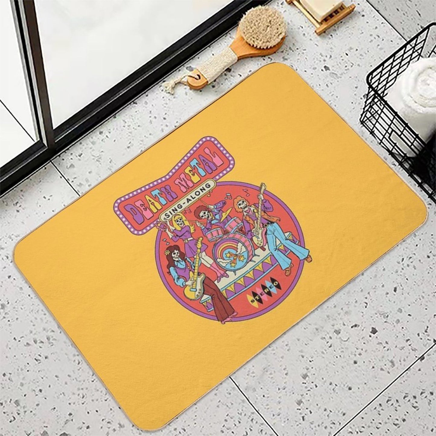 Death Metal Sing-Along Rapid-Drying Bath Mat