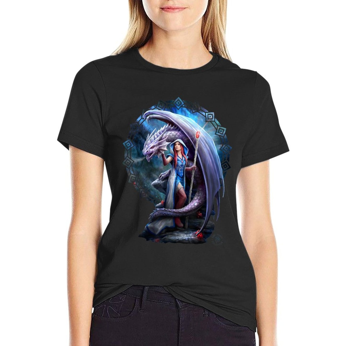 Dragon Mage Fantasy Anne Stokes Collection Durable T-Shirt