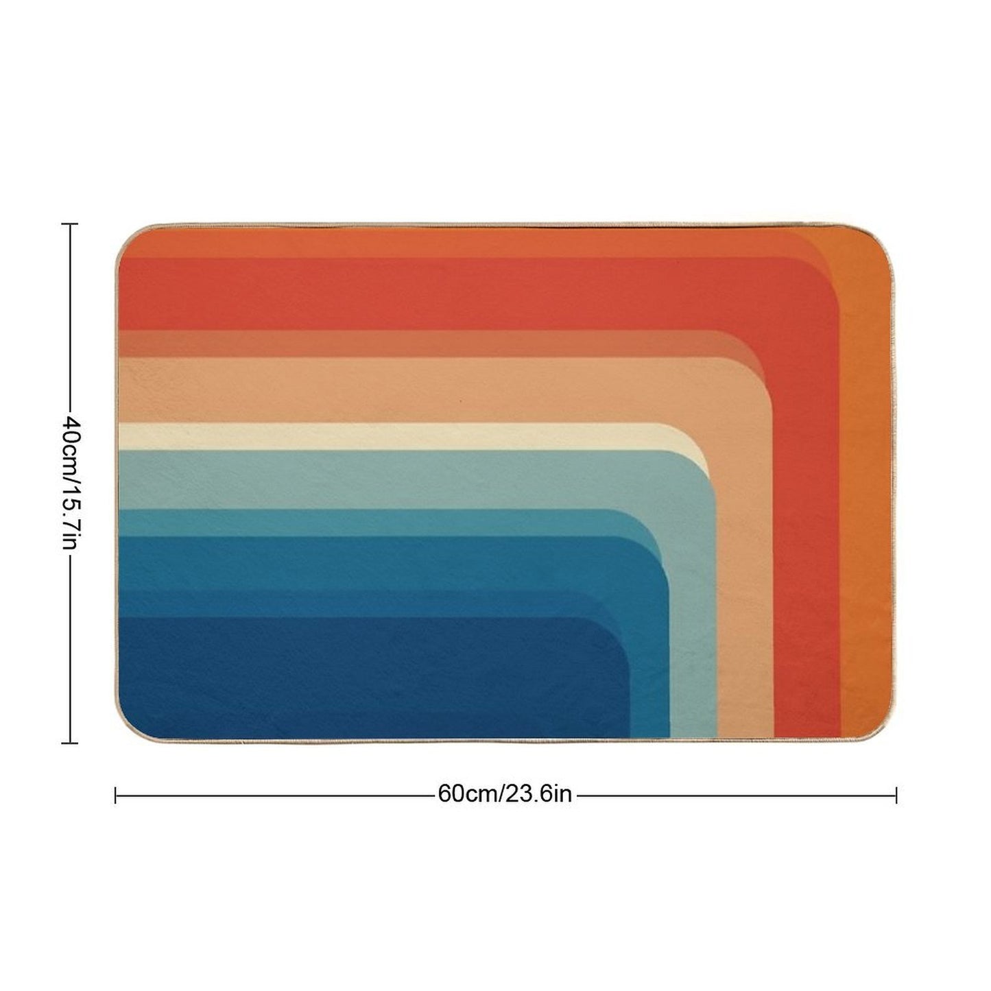 Retro Vintage Geometric Multi-Purpose Bath Mat